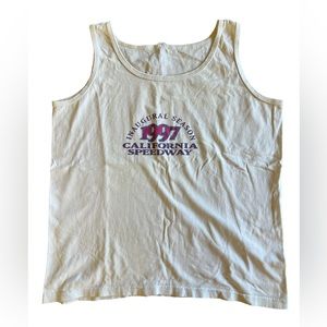 Vintage 1997 California Speedway Tank Inaugural Season Single Stitch Size M/L
